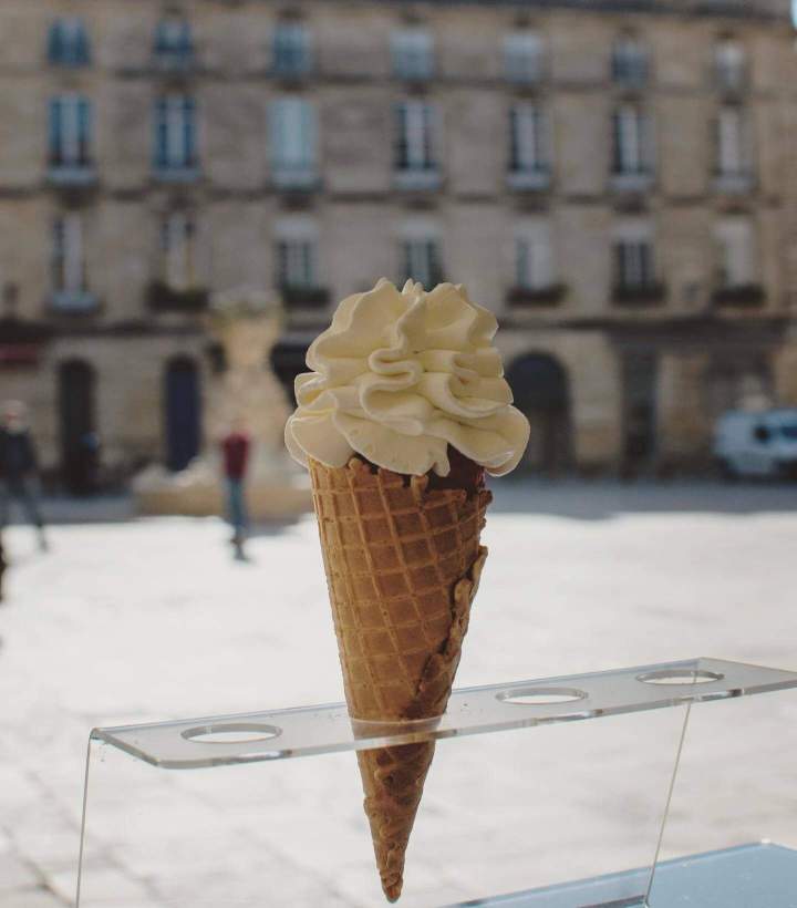 Délicieux ice-cream onctueux préparé avec soin